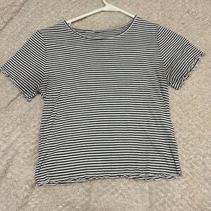 White & black stripped shirt